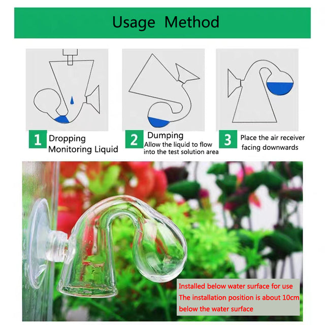 Bubble Flow Aquatics Glass CO2 Indicator